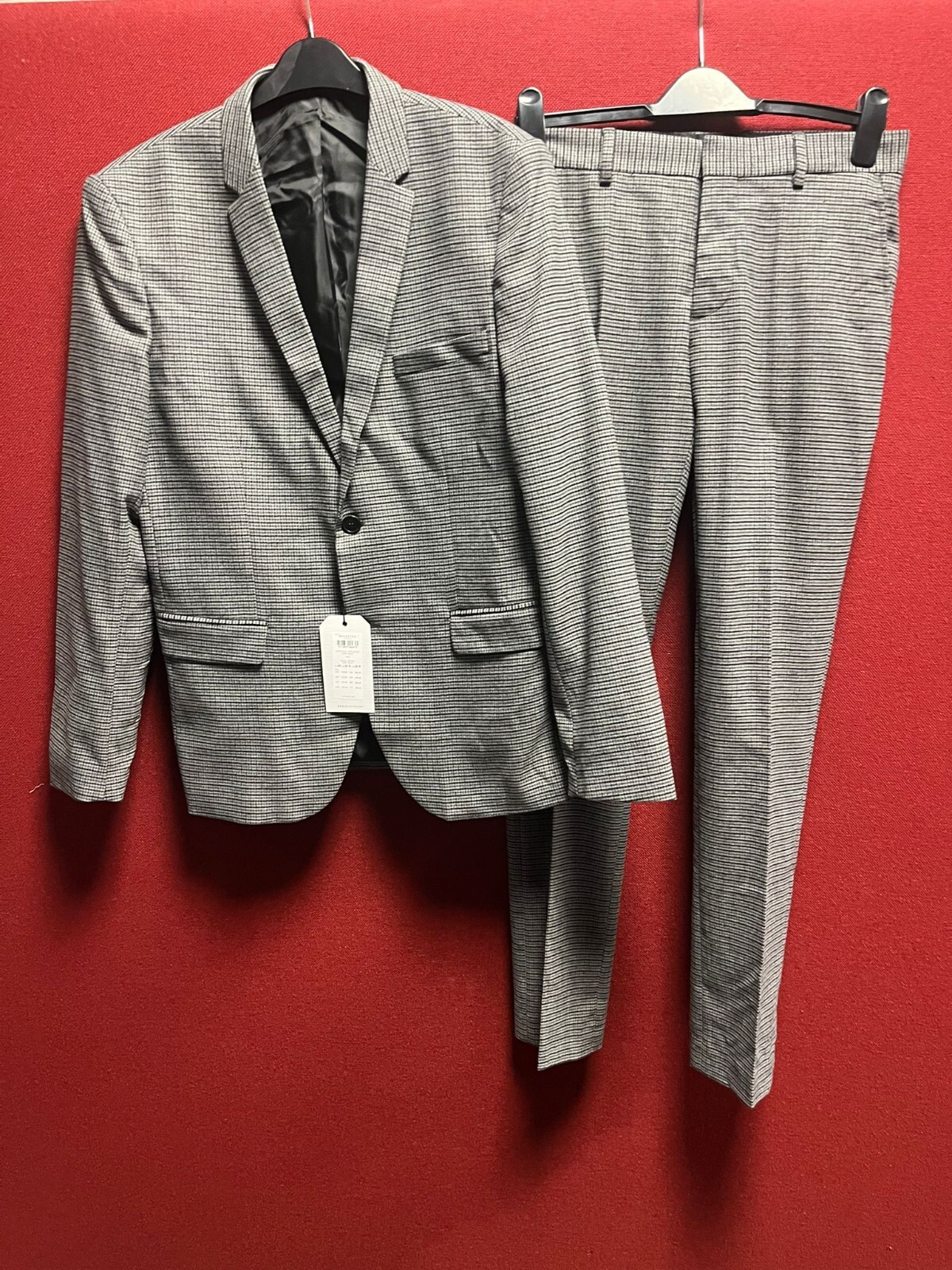 Selected Zero Mylo Ulwich Houndstooth Suit 38R TD041 GG 07