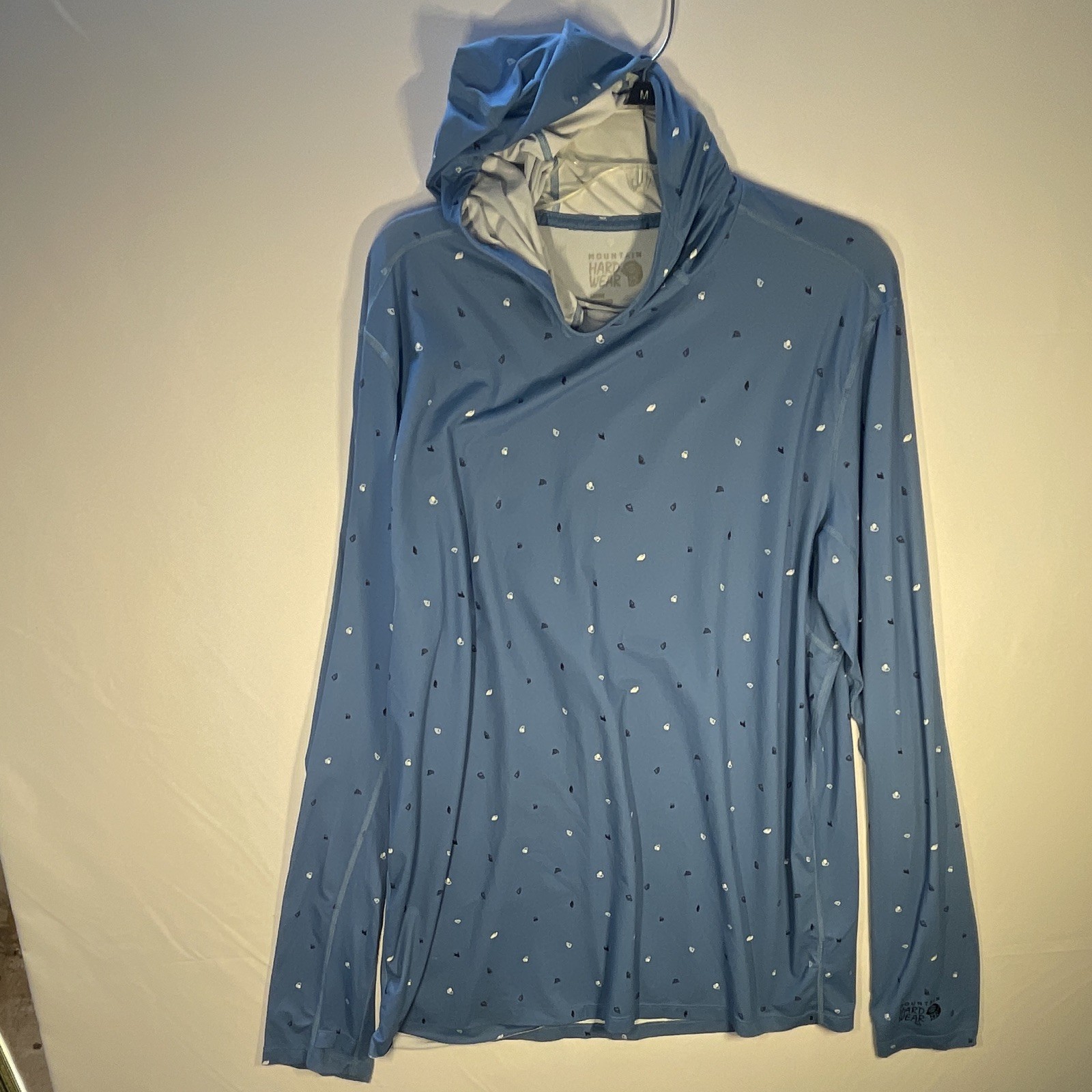 Mountain Hardwear Men’s Blue Graphic Print Pullover Hoodie L Polyester Blend