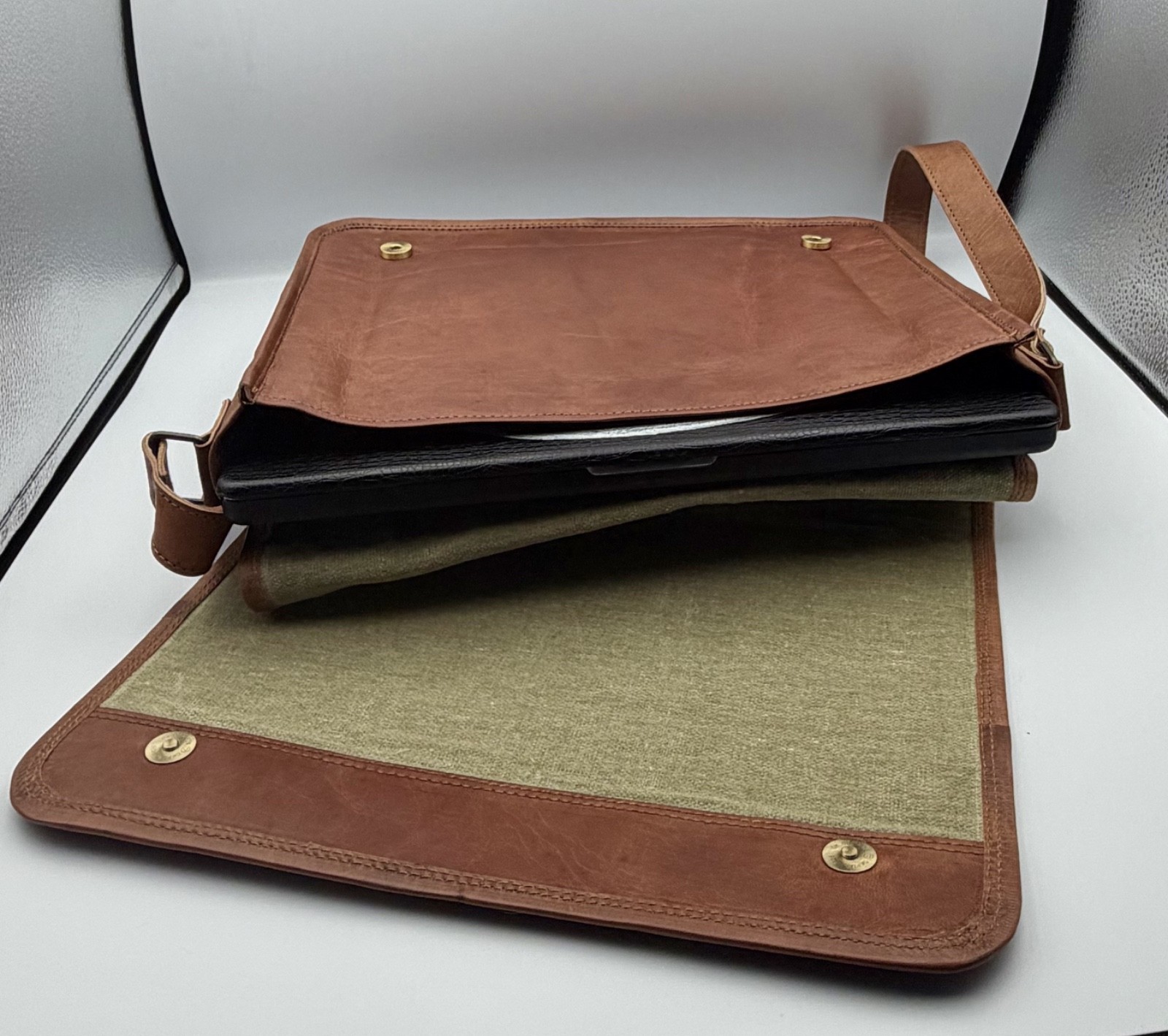 Men’s Genuine Leather Laptop Messenger Bag Briefcase Satchel Vintage Handmade