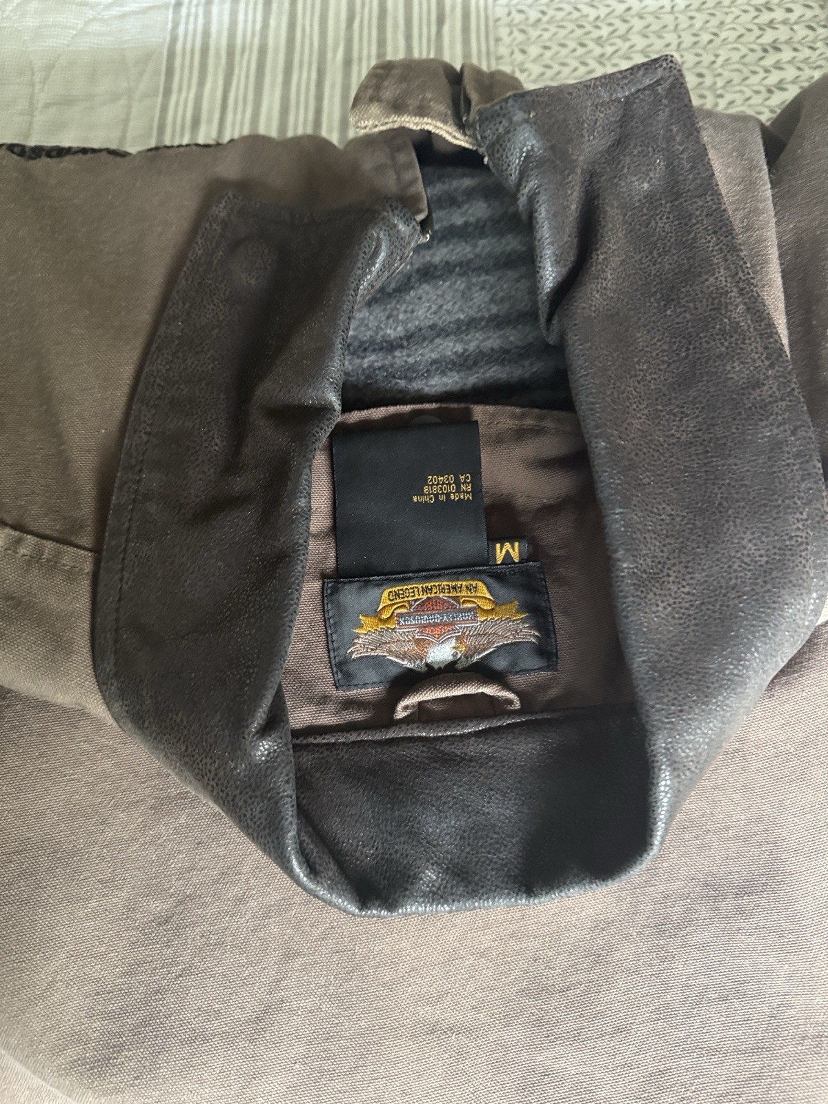 Harley-Davidson casual/work jacket (zip-front, chore/workwear style)