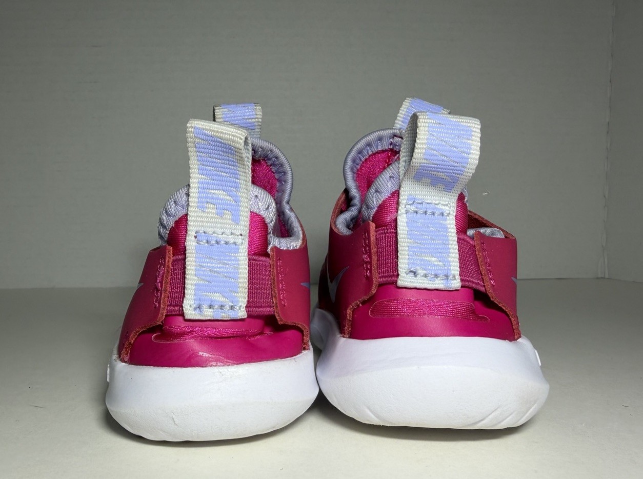 Nike Flex Runner Toddler Slip-On Sneakers Size 7C Pink Black Girls Walking Play