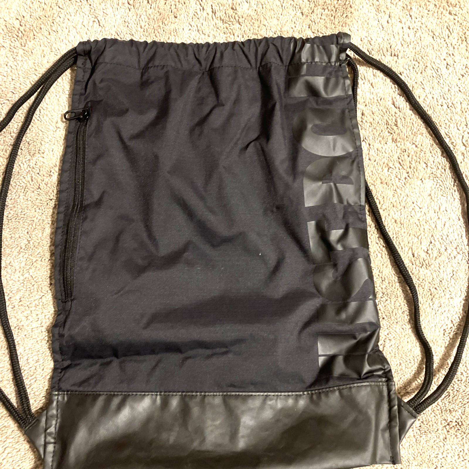 Nike Brasilia Training Black Gymsack Bag Inside Pocket Side Zipper | BA5338