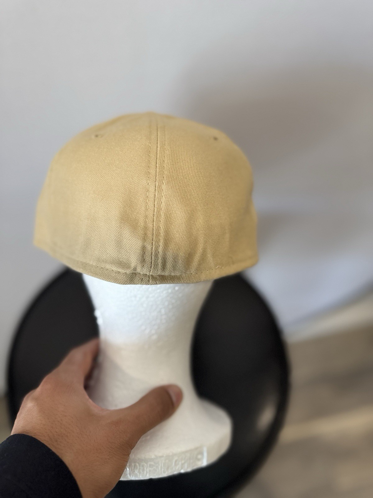 vintage new era blank fitted hat cap size 7 1/2 deadstock NWOT 90s made in USA