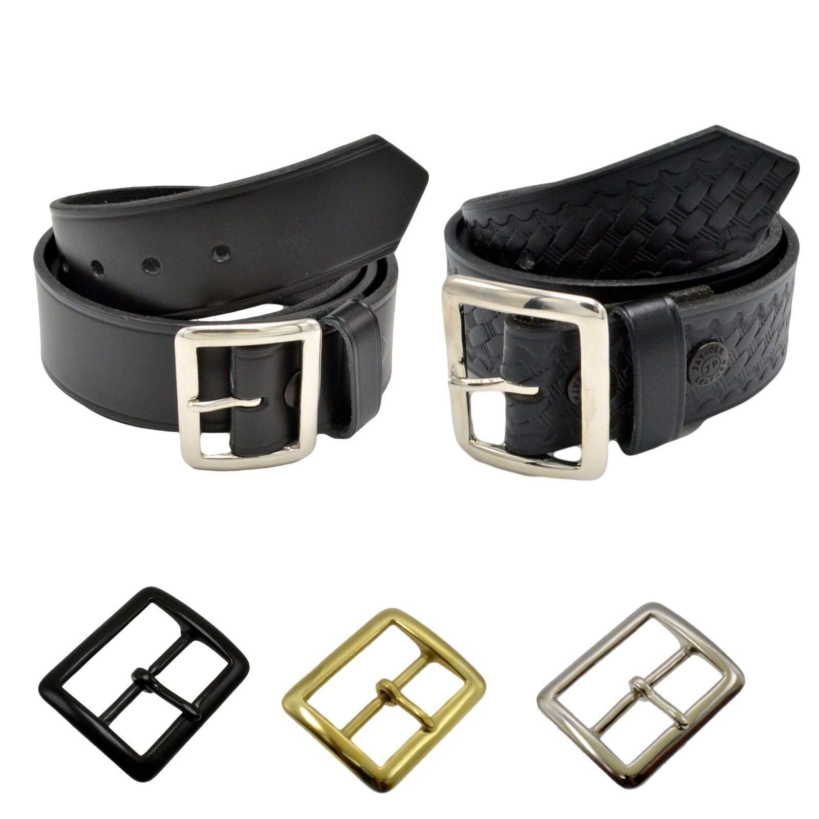 Jay-Pee 1.75″ Leather Garrison Belt Basketweave or Plain Corrections Police New