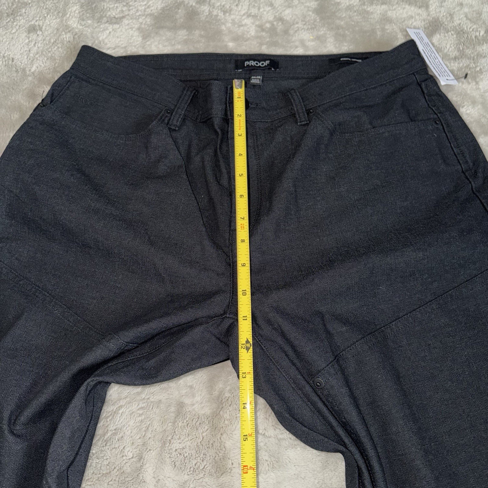 NWT Proof Huckberry Rover Double-Knee Work Pant Athletic Tapered Fit 34×32 Black