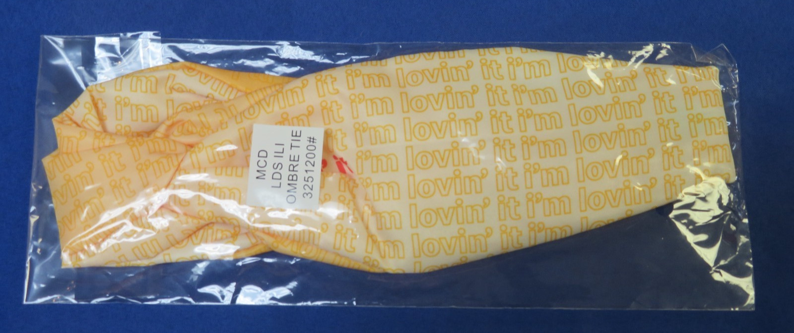 BRAND NEW–McDonalds Manager/Employee Womens I’m Lovin’ It Yellow/Red Neck Tie