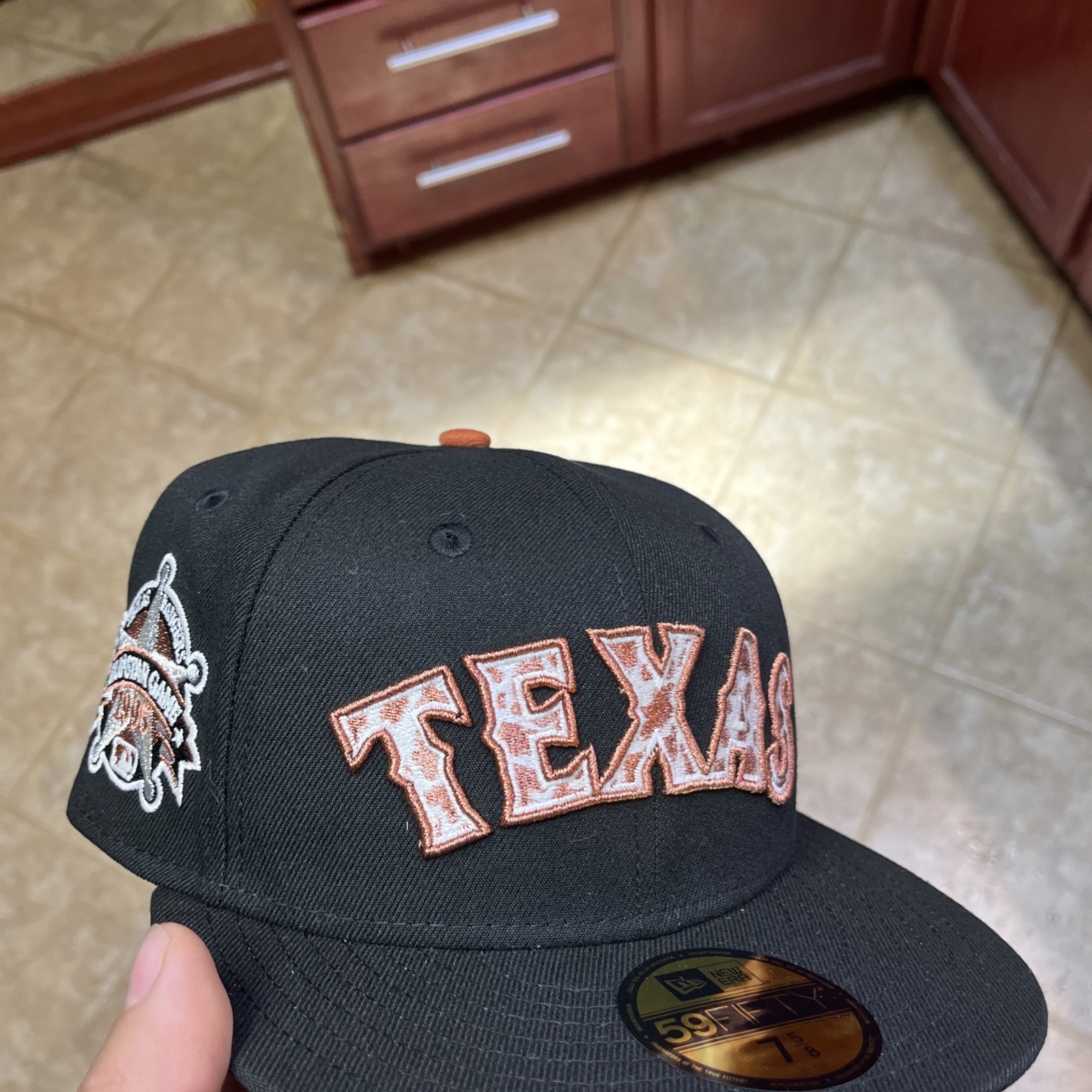 New Era x Prociety Texas Rangers CATTLE RANCH COW BEVO 59Fifty Size 7 5/8