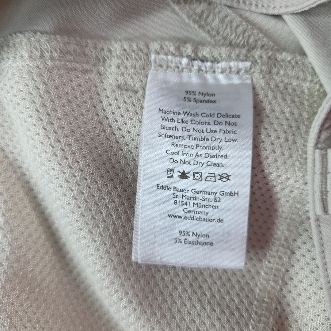 Eddie Bauer Rainier Cropped Cargo Capri Pants Women’s Size 14 Hiking Ivory
