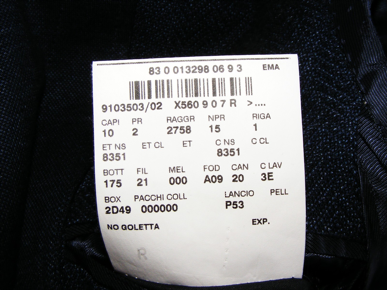 MEN 44R TAILORED SLIM FIT CORNELIANI ID ITALY IDENTITY ZIP BIB SPORTCOAT JACKET