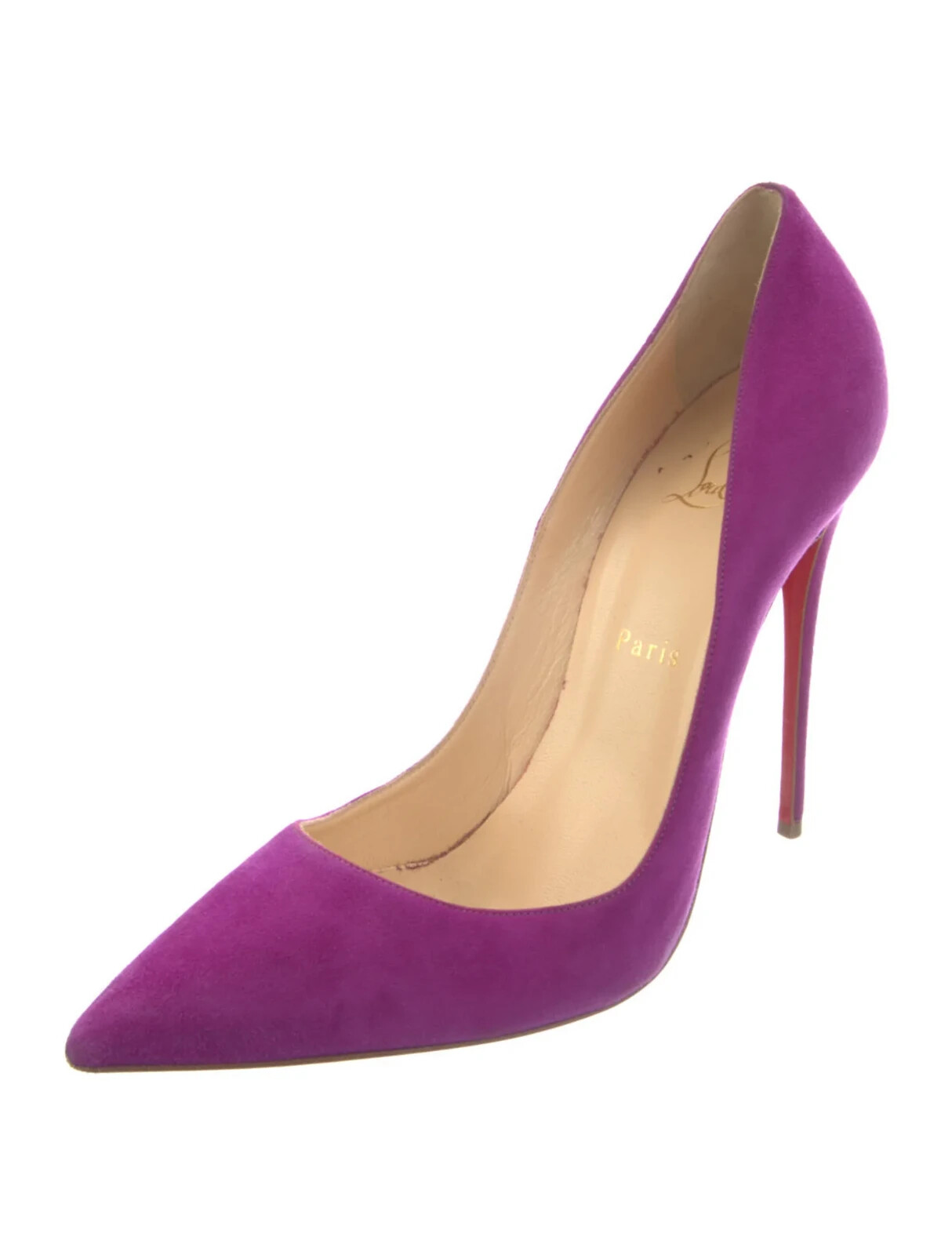 CHRISTIAN LOUBOUTIN Purple So Kate 120mm Suede Pumps SZ 9.5 39.5 Good &Box &Bag