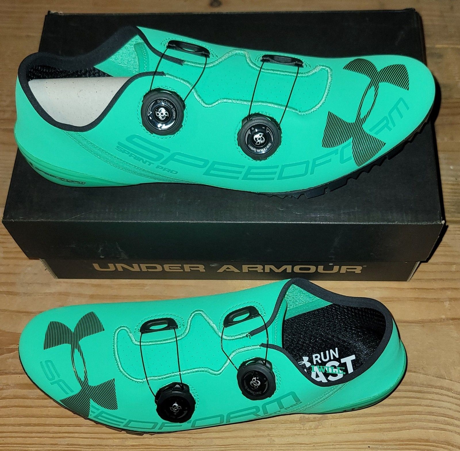 Under Armour SpeedForm Sprint Pro BOA Track Spikes – Mint Green Gym Cleats