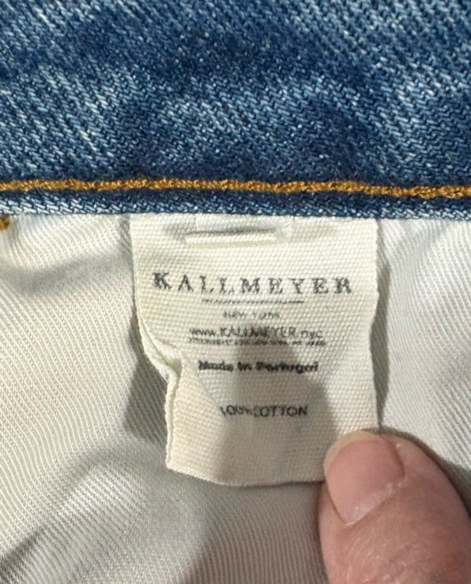Kallmeyer Size 30 Wide Leg 5 Pocket Blue Jean , New York Designer Jeans, EUC