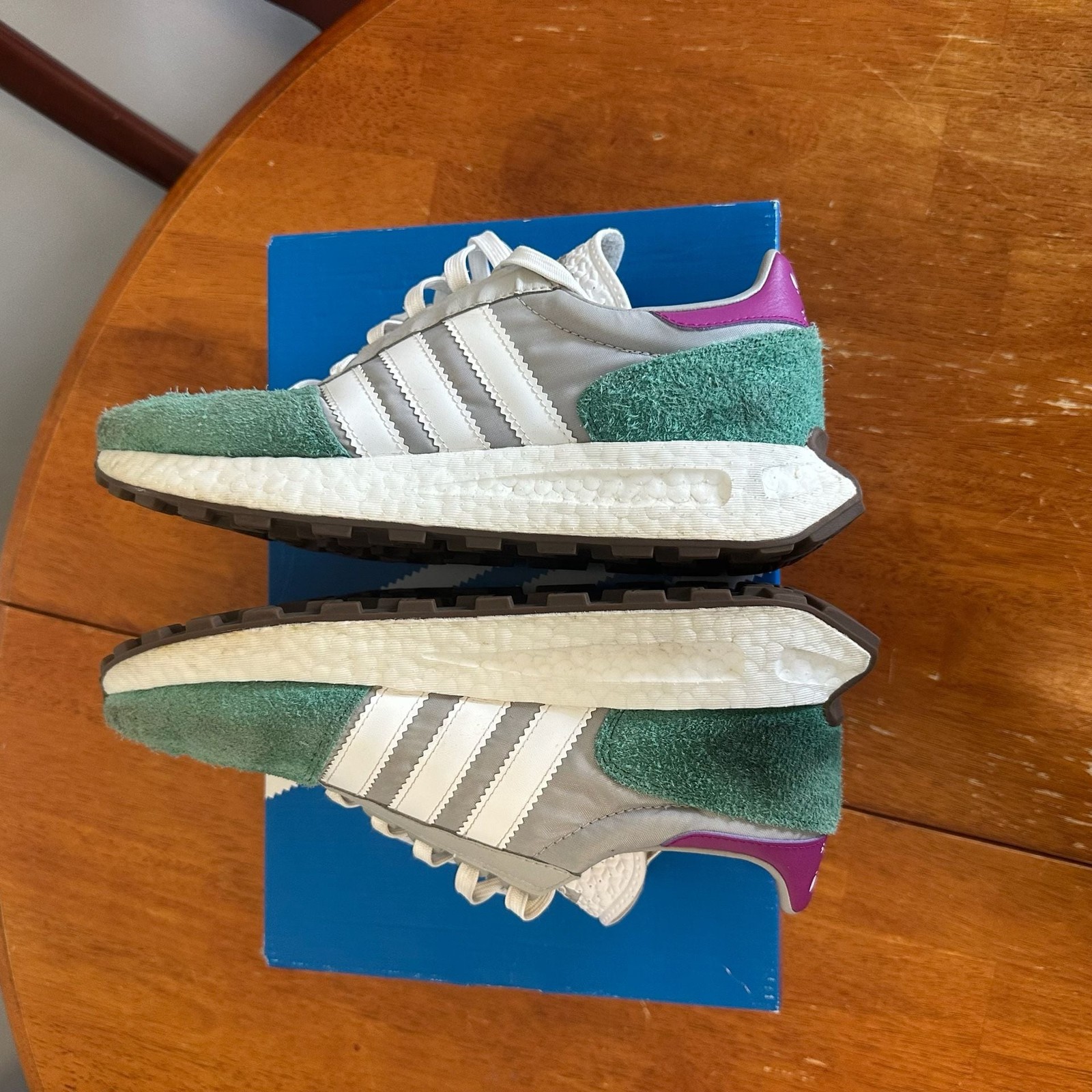Adidas Retropy E5 Grey Collegiate Green Sneakers H03076