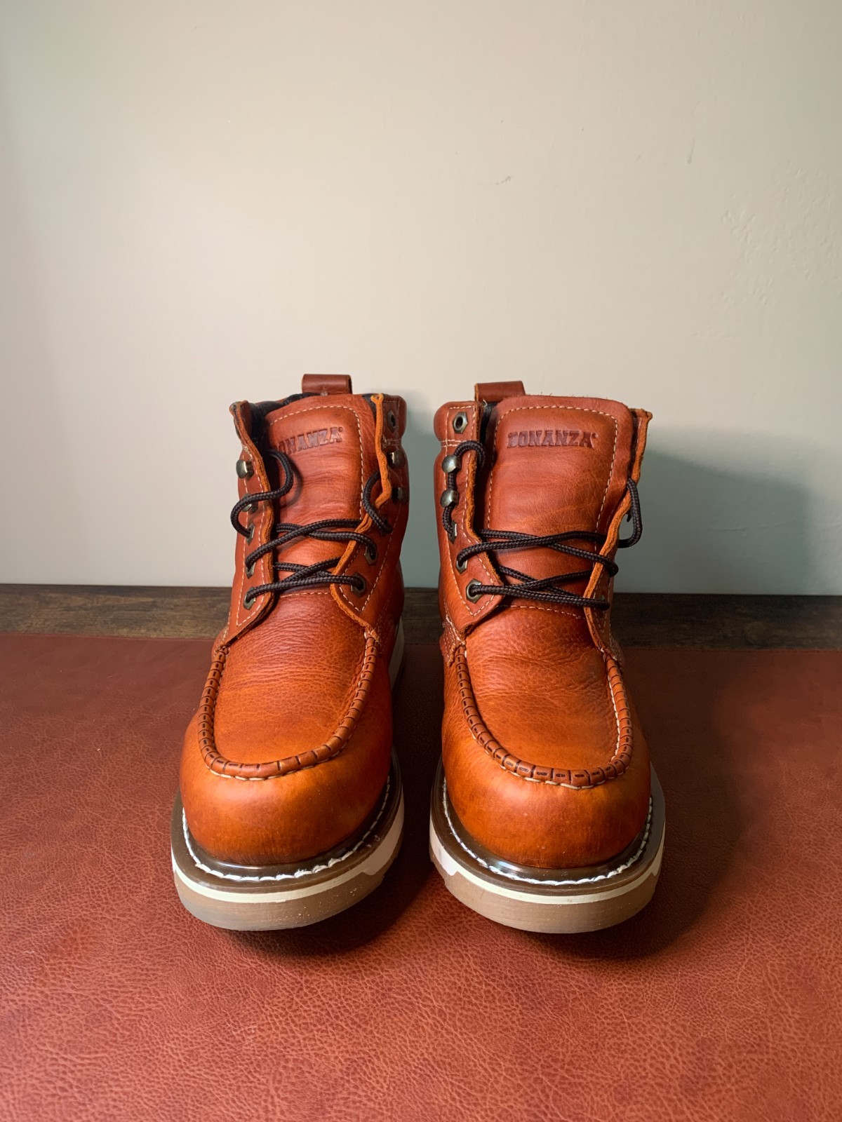 Bonanza Frontier Dual 6″ Moc Toe Goodyear Welted Boots US 7.5