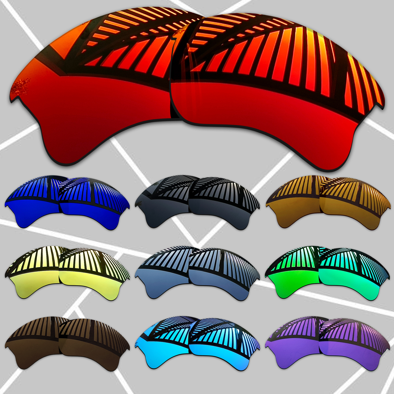 TRUE POLARIZED Replacement Lenses for-Oakley Half Jacket XLJ Frame Multi-Colors