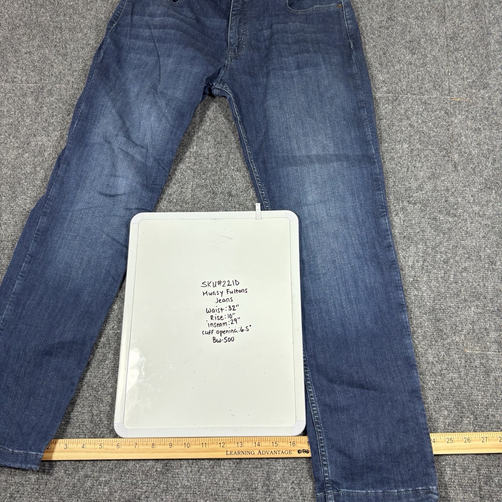 Mugsy Fultons Jeans Men’s Fits 32×29 Blue Dark Wash Stretch Slim FLX3NFU