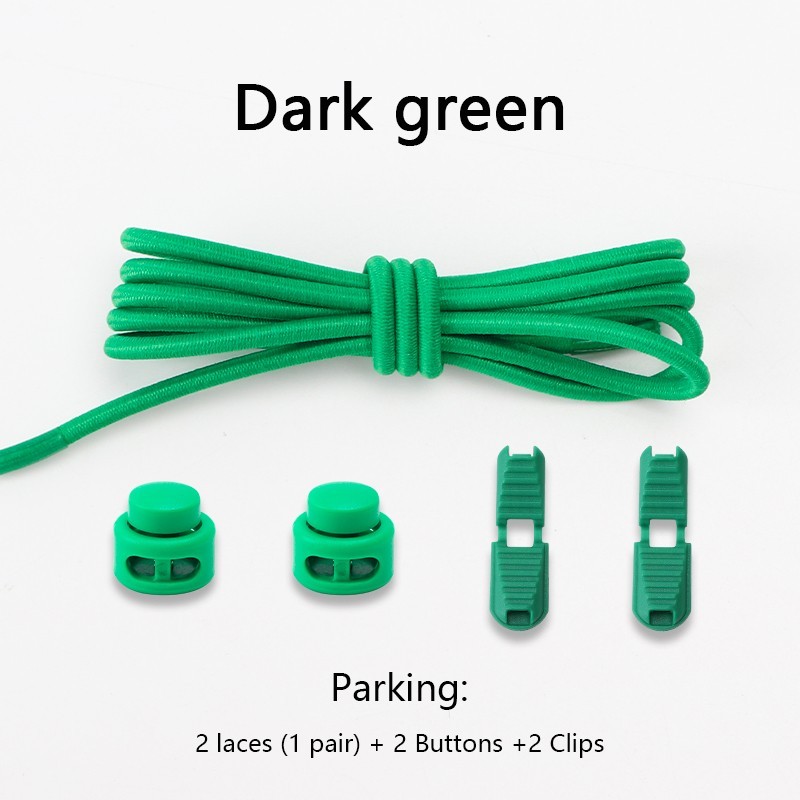 No Tie Elastic Shoelaces Lock Laces Shoe Strings Sports w/ Locking Toggle