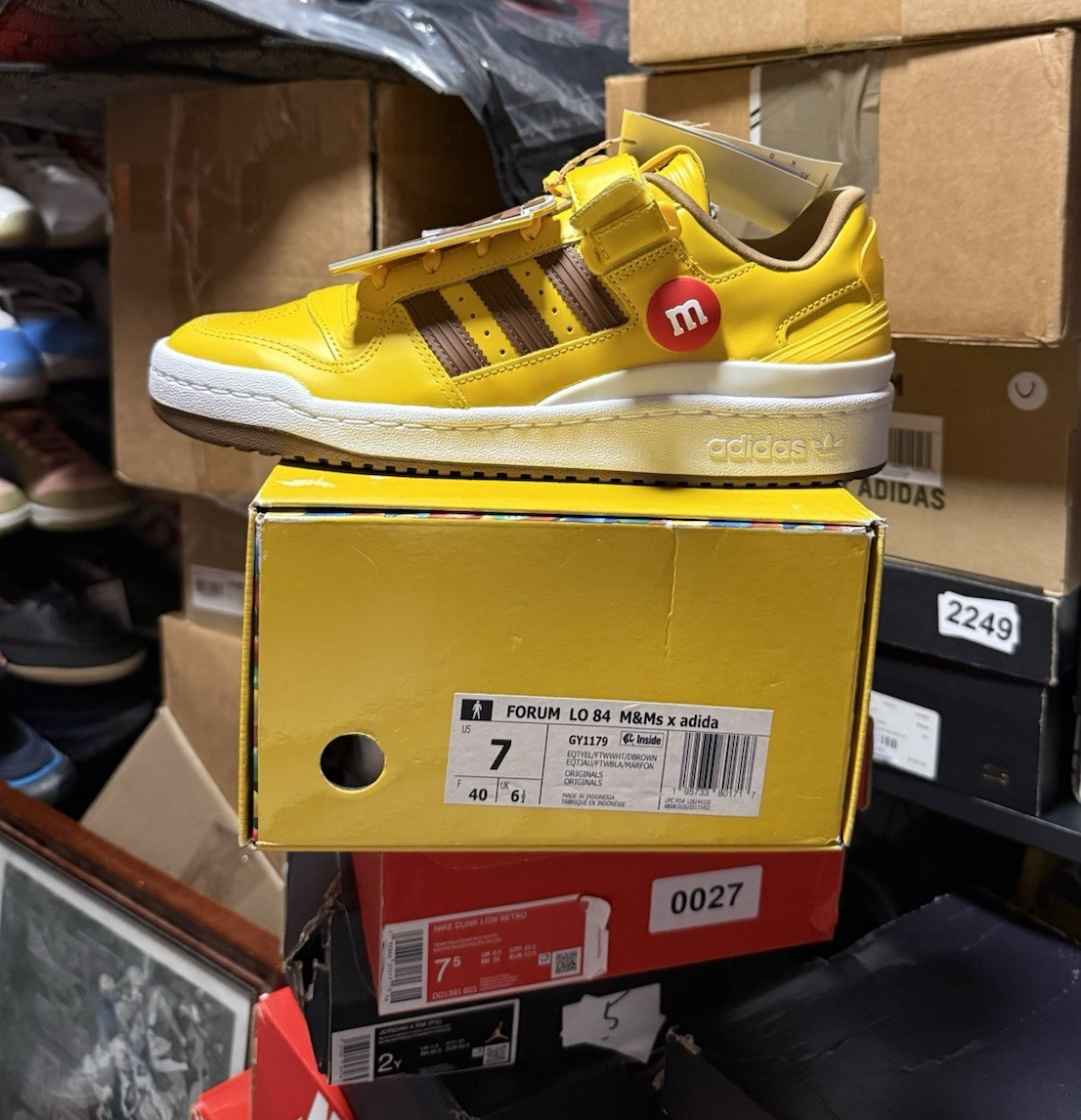 adidas Forum ’84 Low M&M’s Peanut Yellow Leather Men’s Sneakers GY1179
