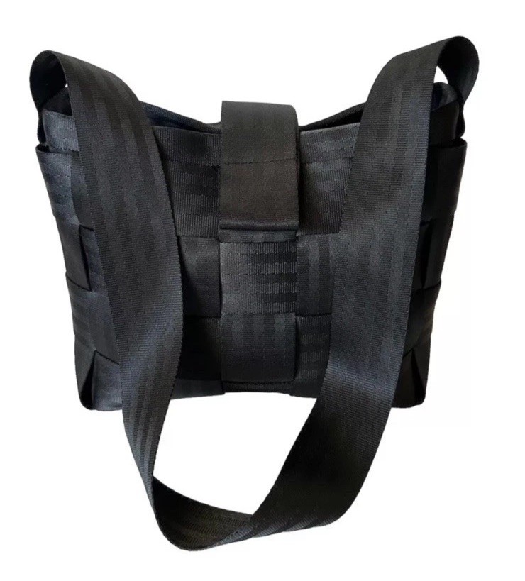 Seatbelt Bag (Black) Handmade By Mildred-Made In USA EUC
