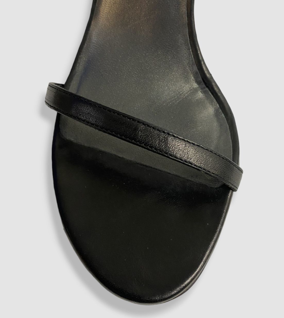 $475 Stuart Weitzman Women’s Black Nudistcurve Leather Sandal Shoes EU 40/US 9.5