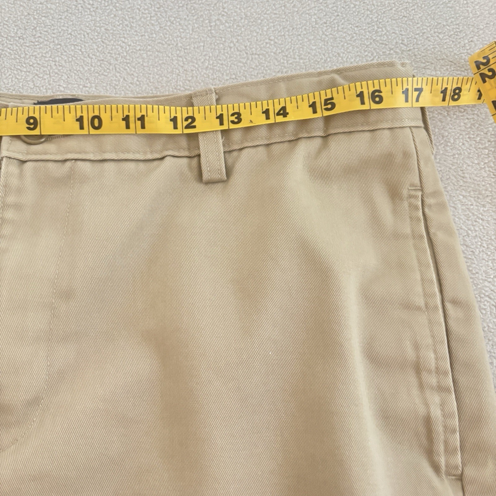 Lands End OEKO Tex Khaki Chino Men’s Shorts Sz 18H Golf Preppy Big& Tall Wst 34*