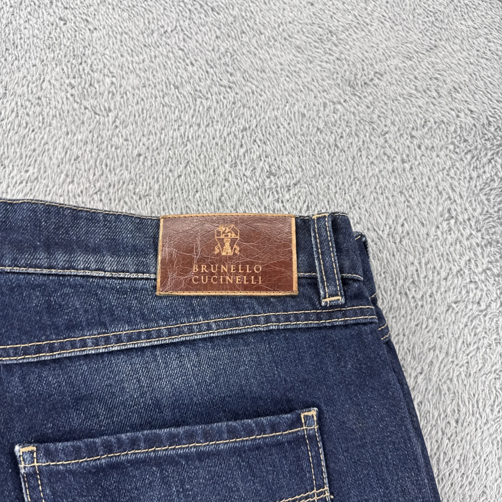 Brunello Cucinelli Mens Controllo Denim Jeans Size 54 (IT) Blue Made In Italy