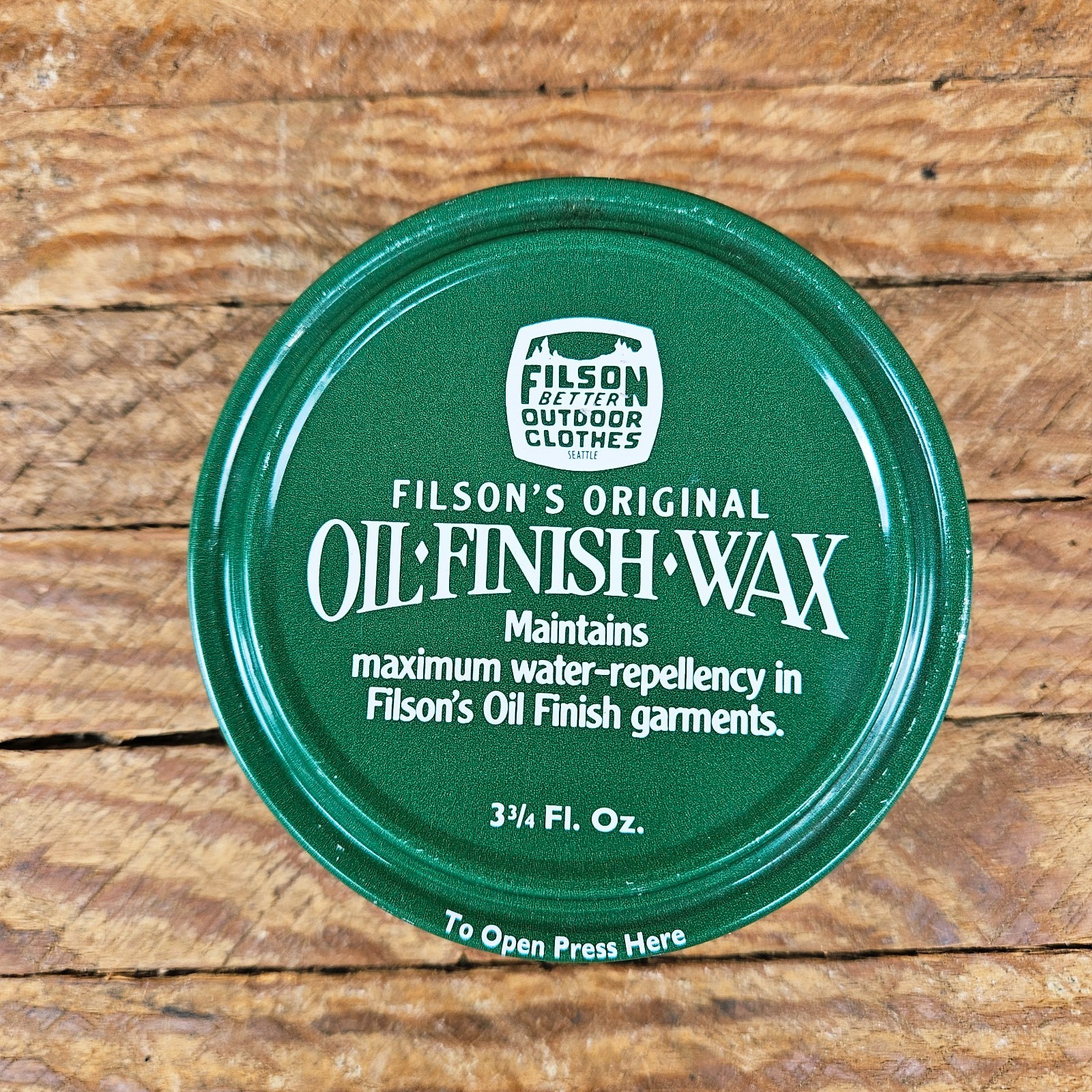 New Filson’s Original Oil Finish Wax 3-3/4 Fl Oz
