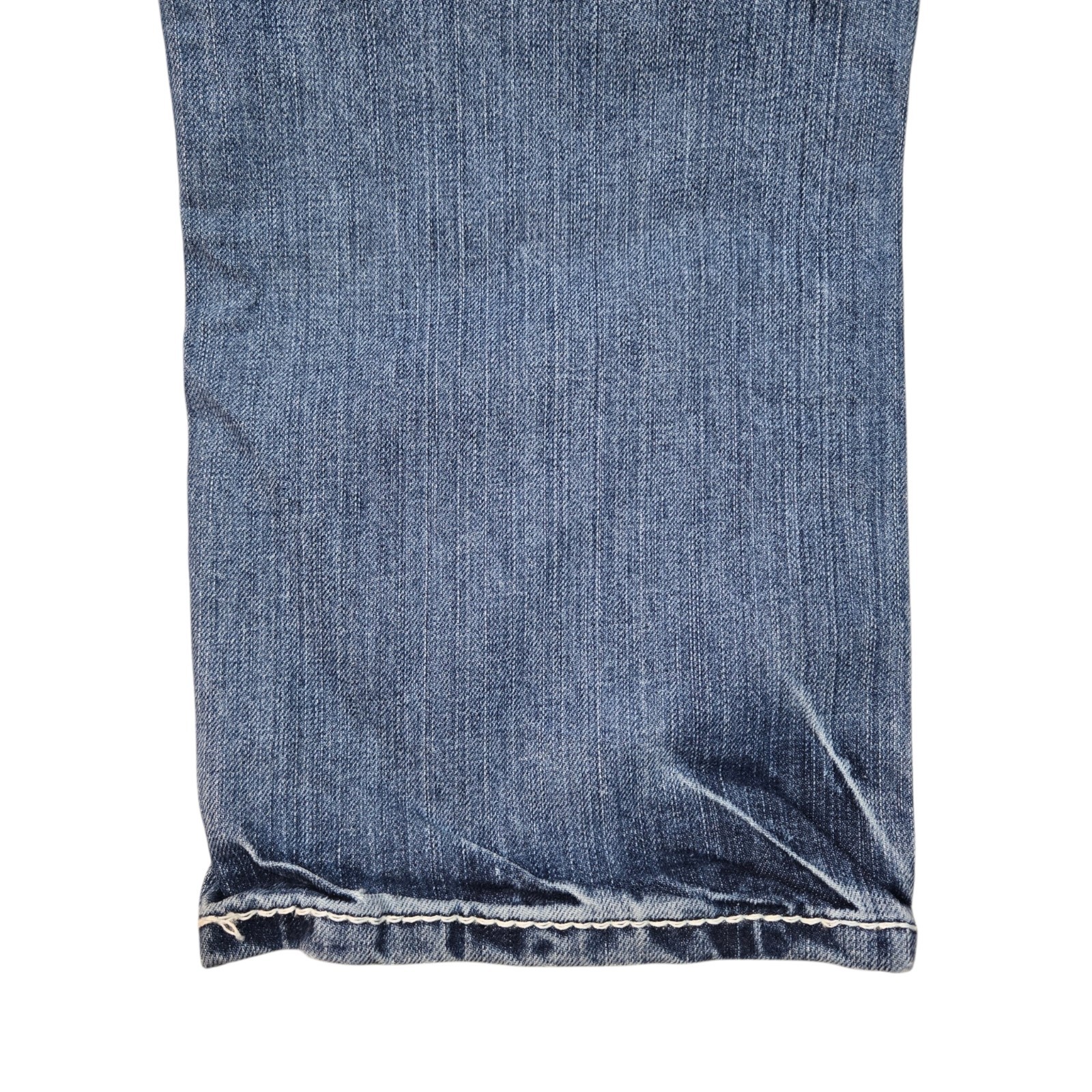 BKE Denim Ryan Straight Leg Mens Jeans Medium Wash Thick Stitch Size 32S 32×30