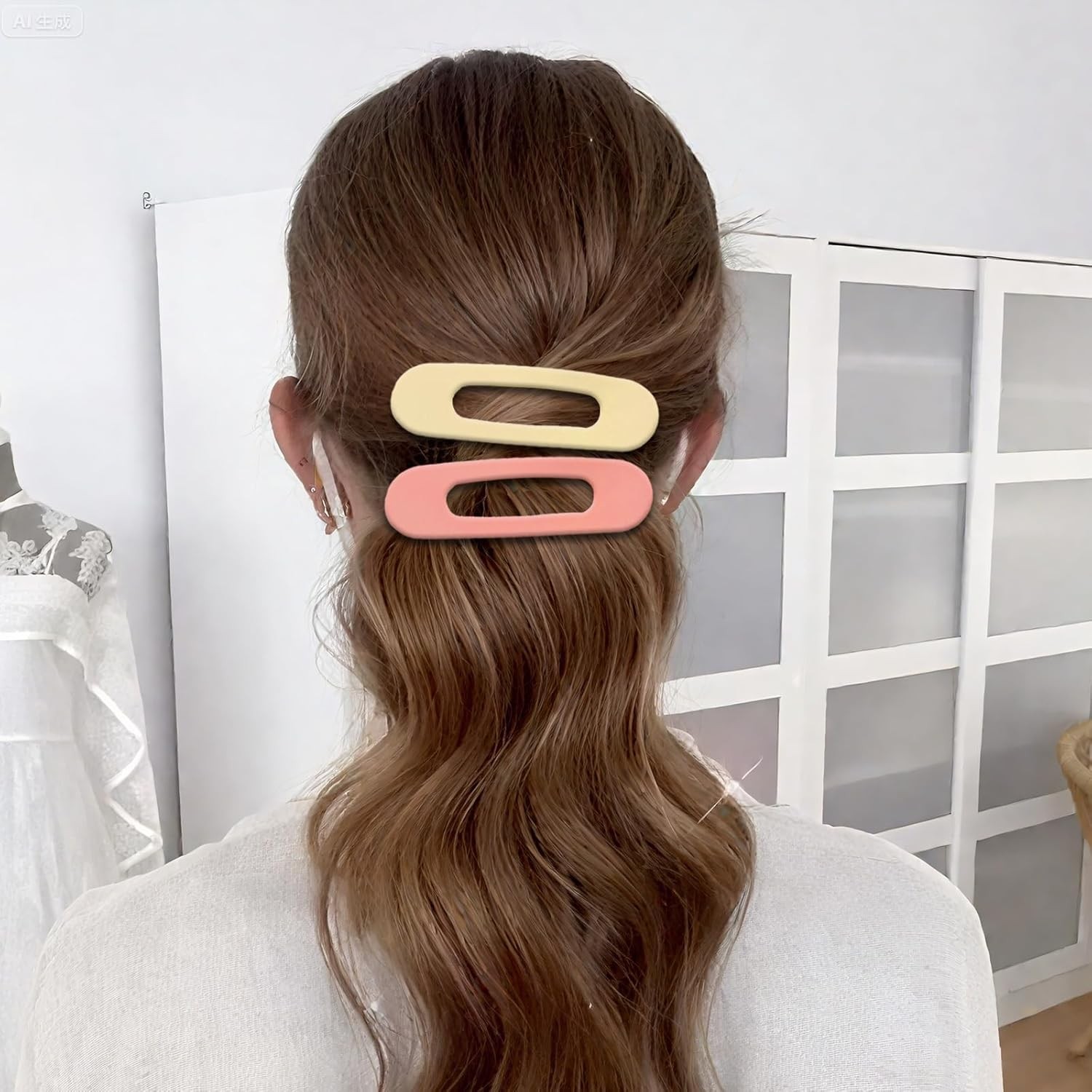 10pc Random Flat Hair Clips French Large Flat Claw Clip for Thick Thin Hair