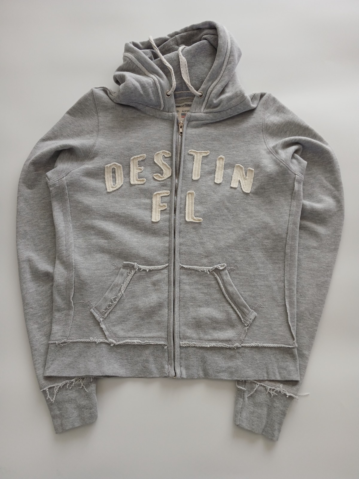 U.S. Apparel Gray Hooded Sweat Jacket Women’s XL