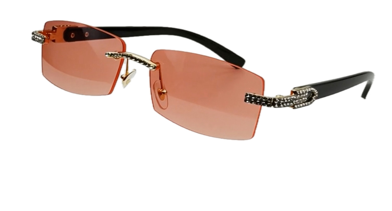 Diamond Sunglasses BUFF’S lens gold Retro Migos Buffs vintage Hip Hop rapper