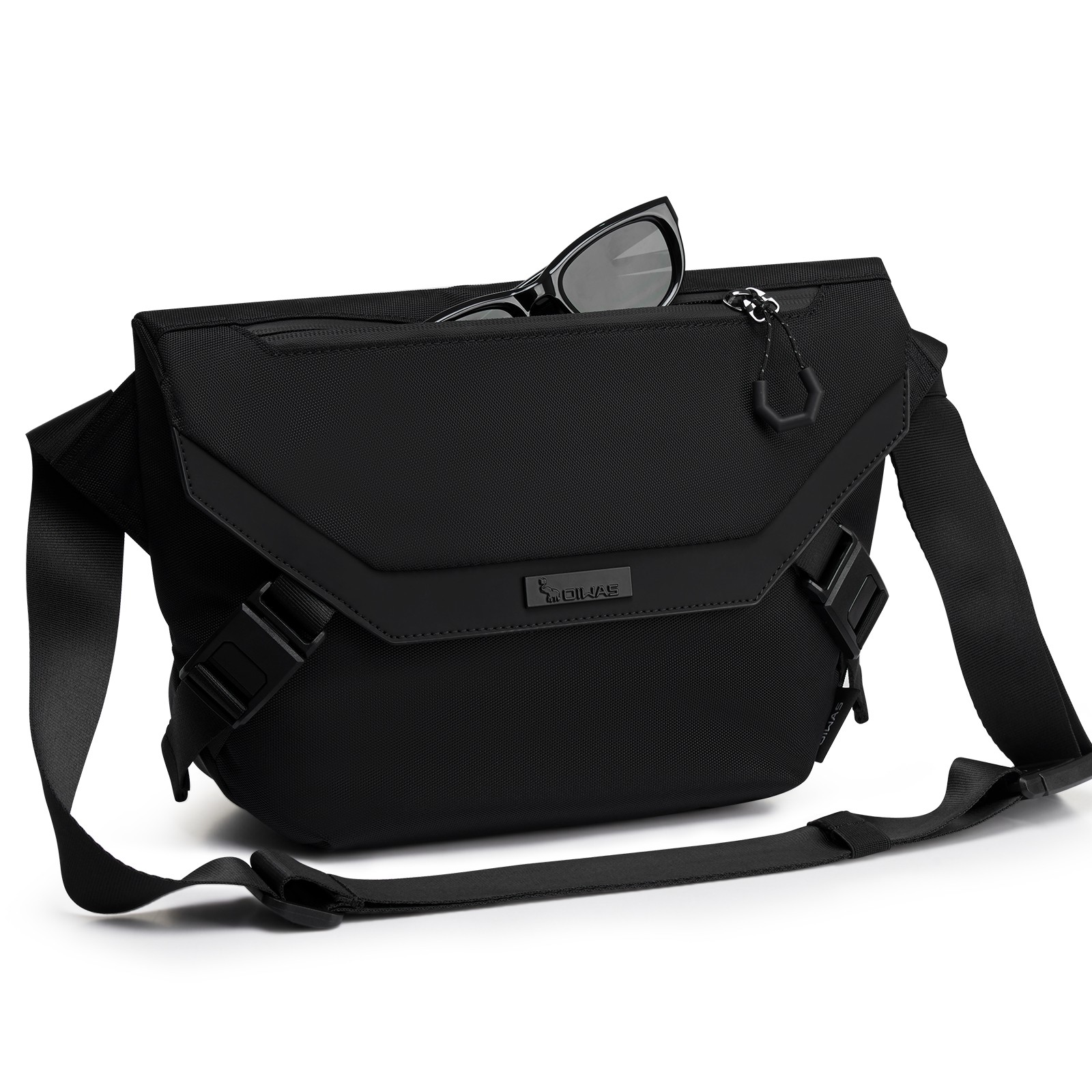 OIWAS Black Messenger Bag Men Crossbody Bag Shoulder Bag 10″ Ipad School Stachel
