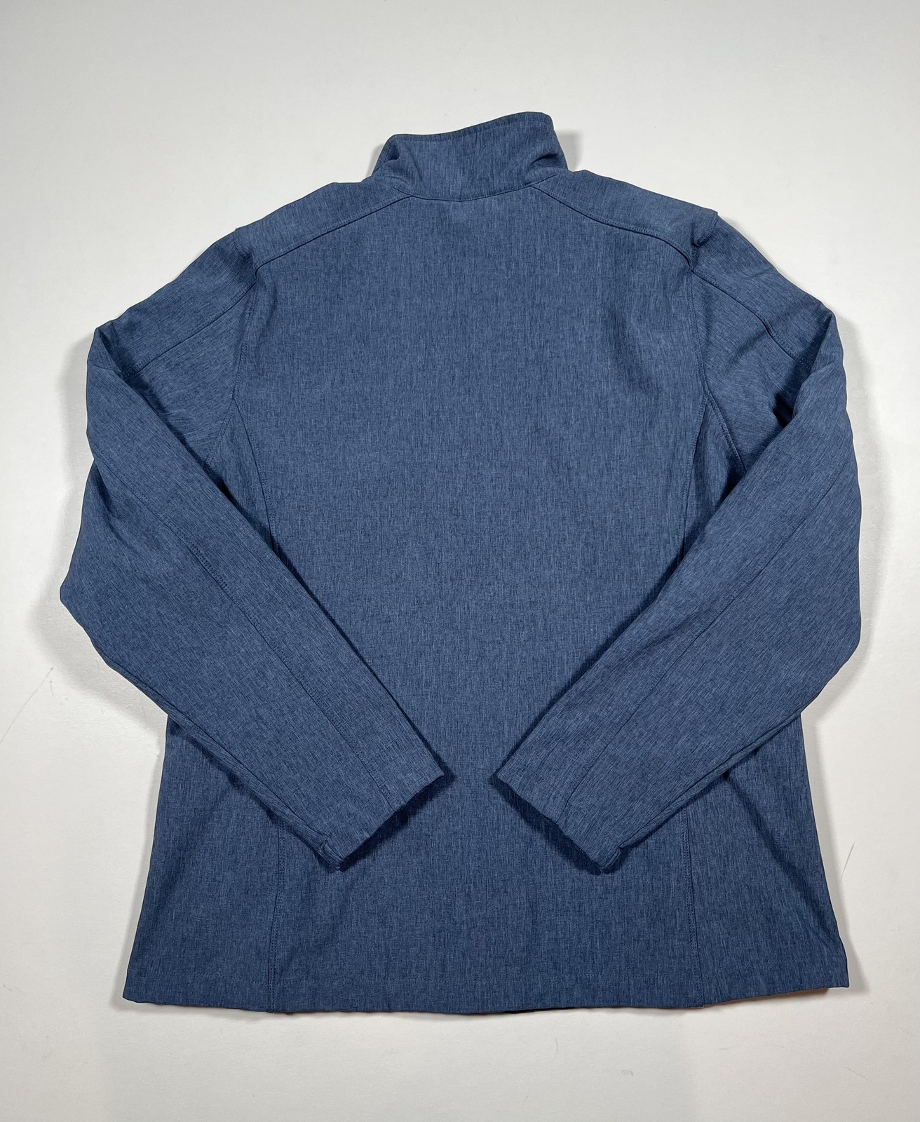 Port Authority Jacket Womens XL Blue Heather Soft Shell Full Zip Pockets L317