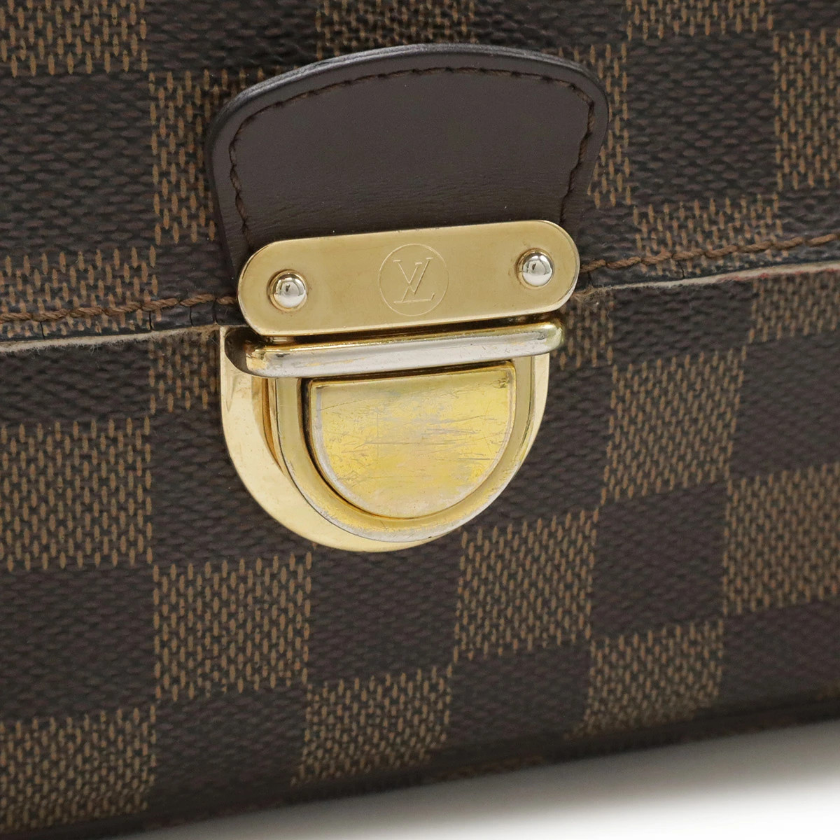 Louis Vuitton Damier N60006 Shoulder Bag Check Canvas Brown Unisex #BLB1790