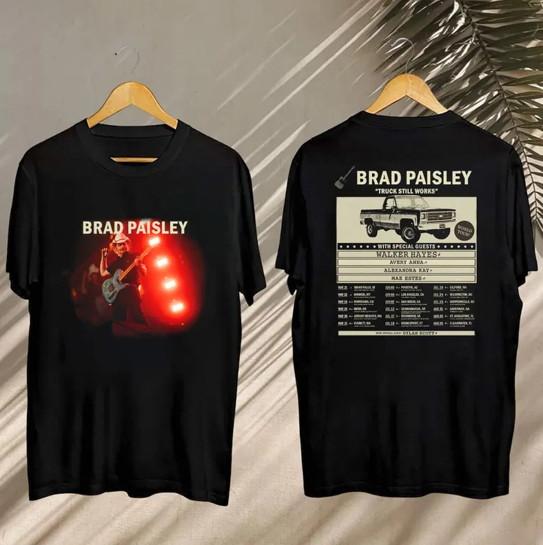 Brad Paisley Truck Still Works World Tour 2025 T-Shirt Concert Graphic Tee