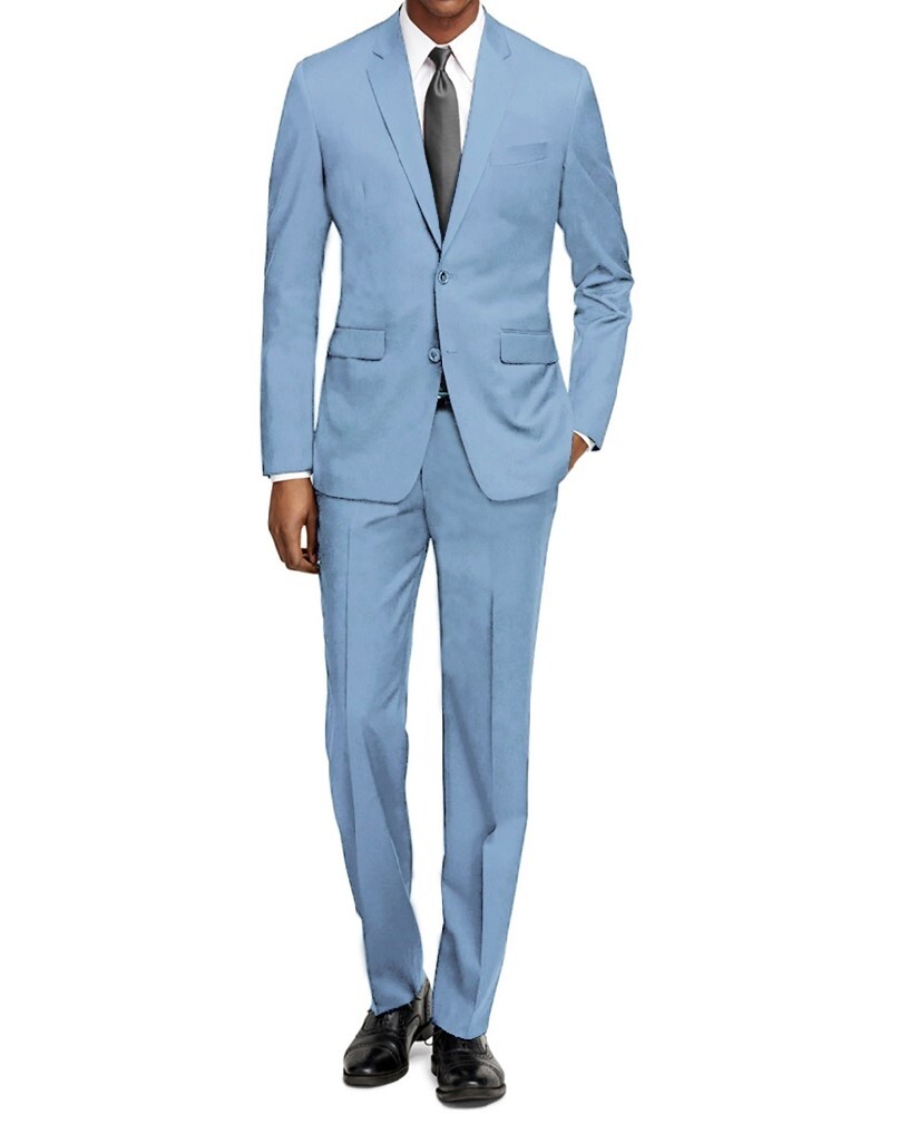 Braveman Men’s Formal Two Piece 2-Piece Slim Fit Cut Suit Set