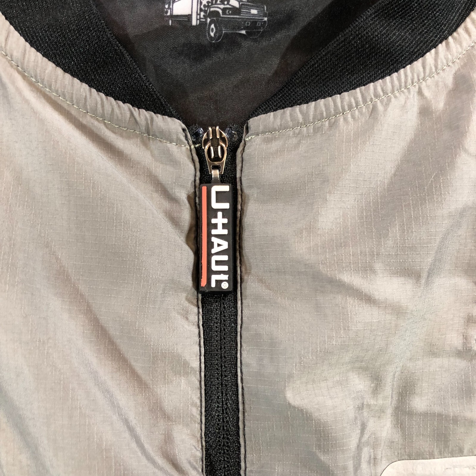 uhaul fullzip jacket mens 2XL black gray logo