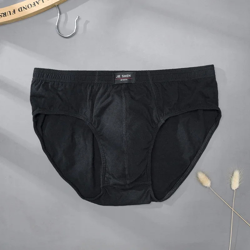 Breathable Cotton Briefs Men Solid Comfortable Underwear Plus Size XL 5XL