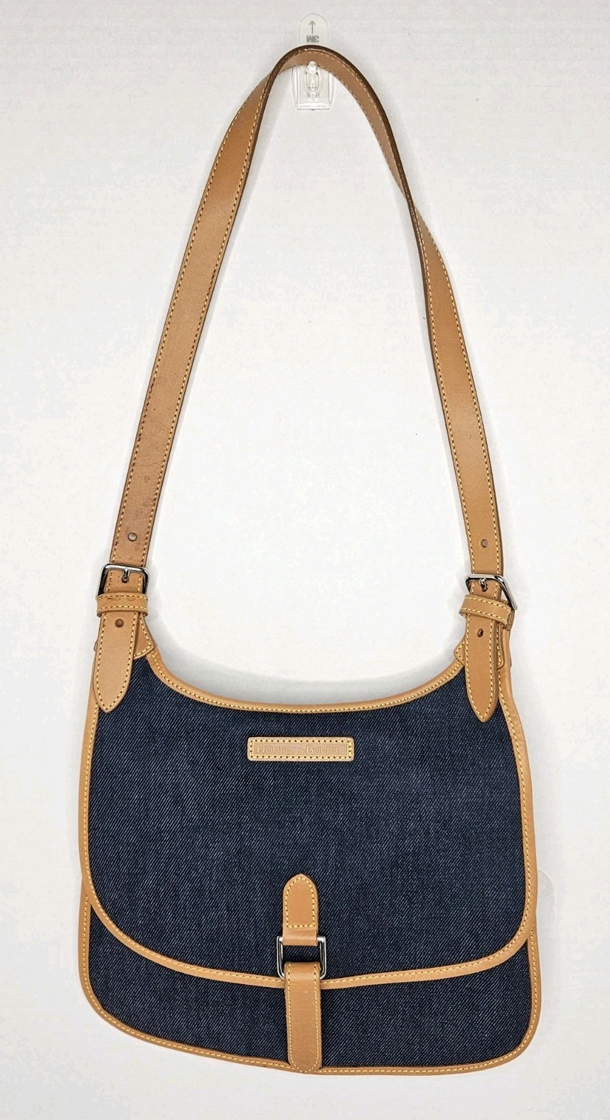 Dooney Bourke Vintage TD38 SD Denim Sling Blue Shoulder Bag Purse Handbag