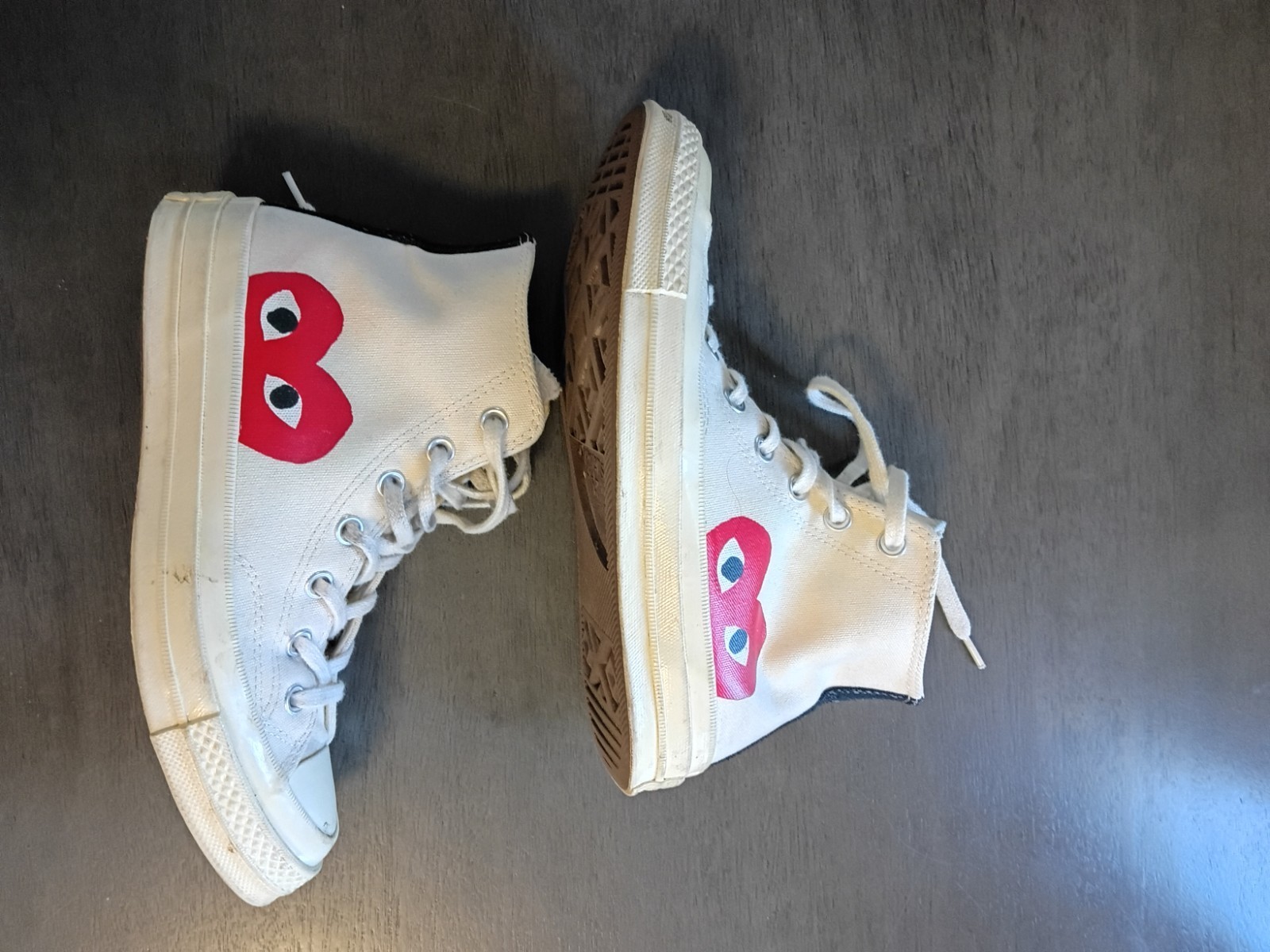 Comme Des Garclçons Play Converse Chuck 70 Shoes White Unisex Mens Size 6…