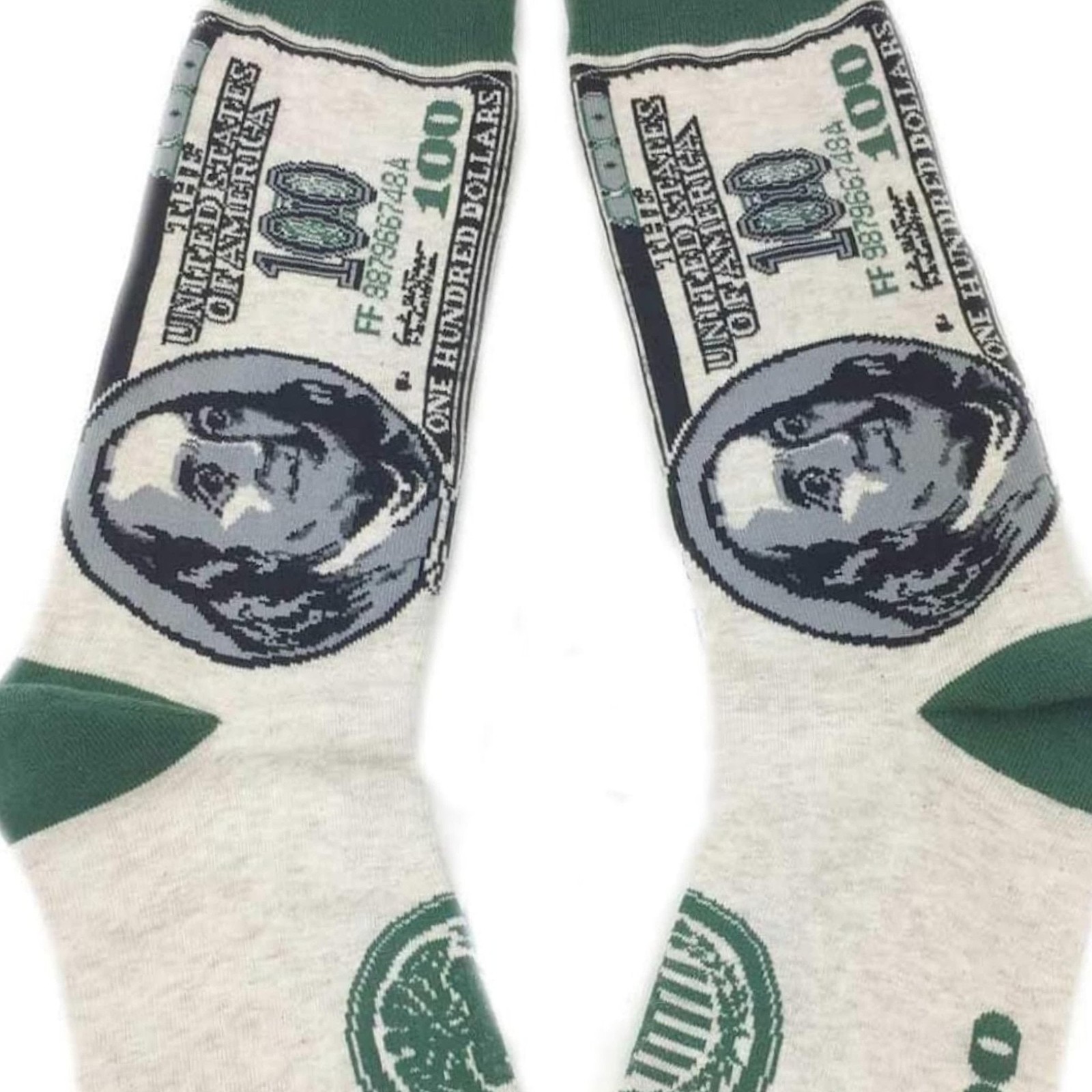 Benjamin Franklin 100 Dollar Bill Socks