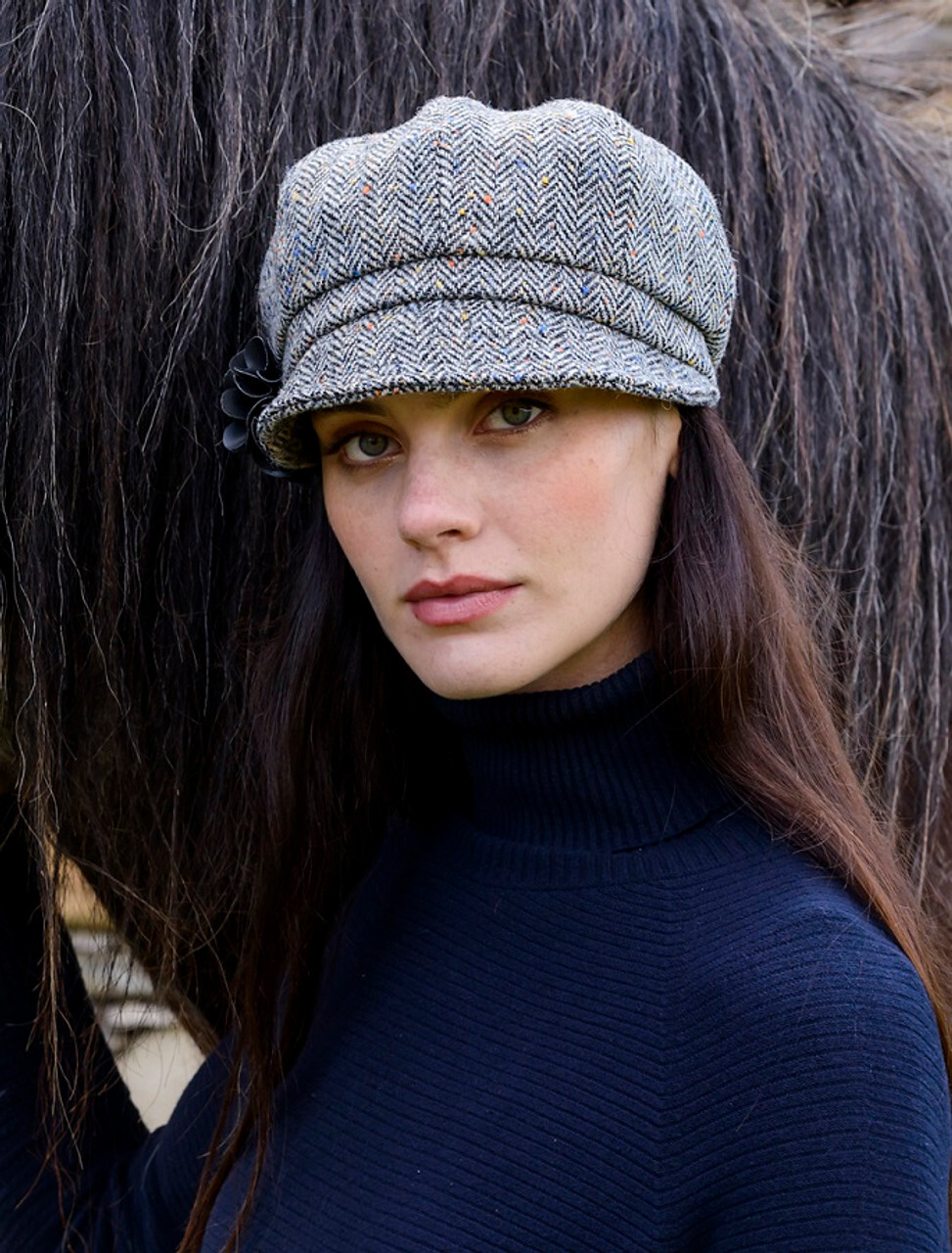 Mucros Weavers Newsboy Hat Women’s Irish 100% Wool Tweed Hat Made in Ireland