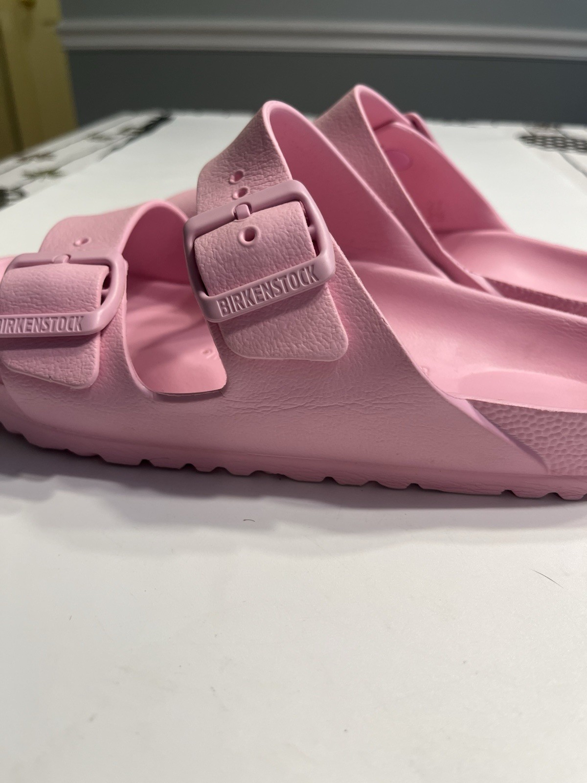 Birkenstock Women Arizona Essentials EVA Sandals Pink Rubber Size 37 US 6