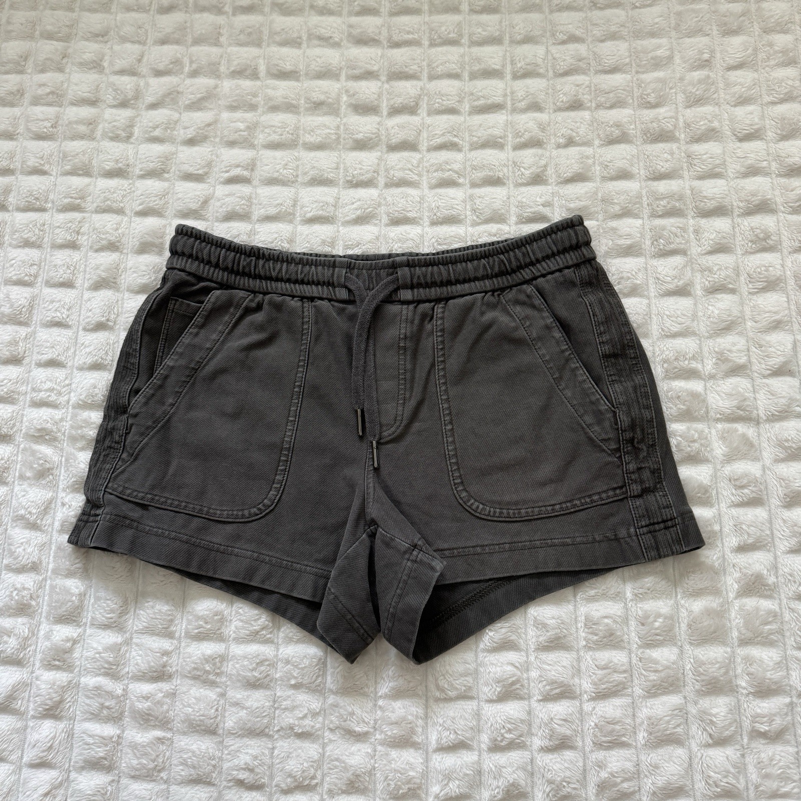 ATHLETA Women’s 2 Green Farallon Shorts Cotton Casual Elastic Waist