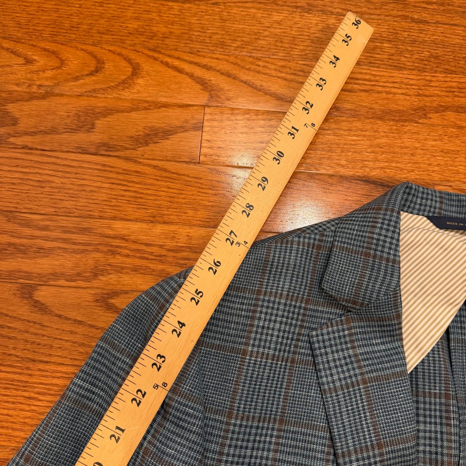 Brooks Brothers Loro Piana Summertime Blazer 40R Wool Silk Linen Glen Plaid