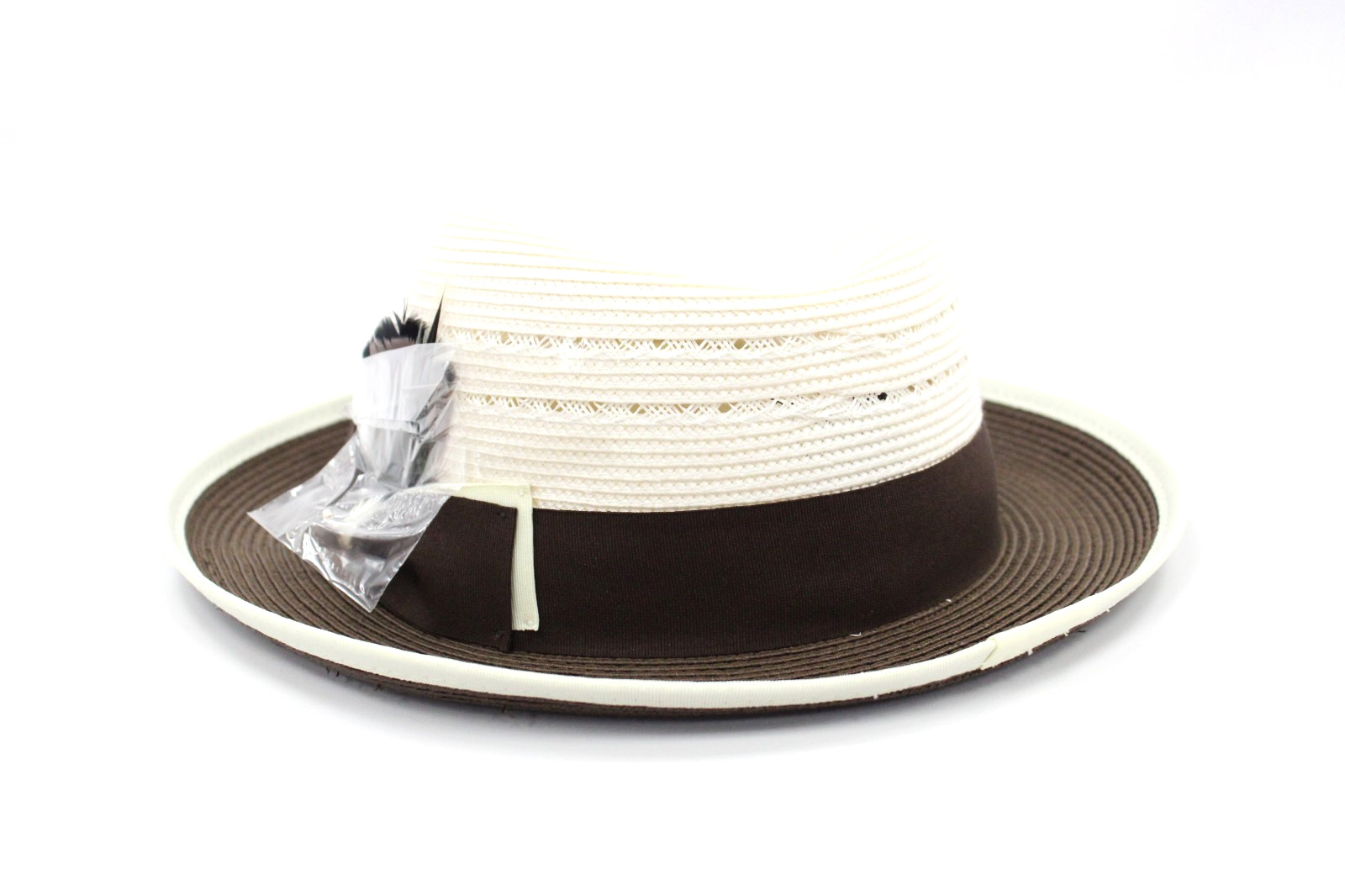 Men’s Bruno Capelo Fedora 100% Poly Braid Dark-Brown CV-893