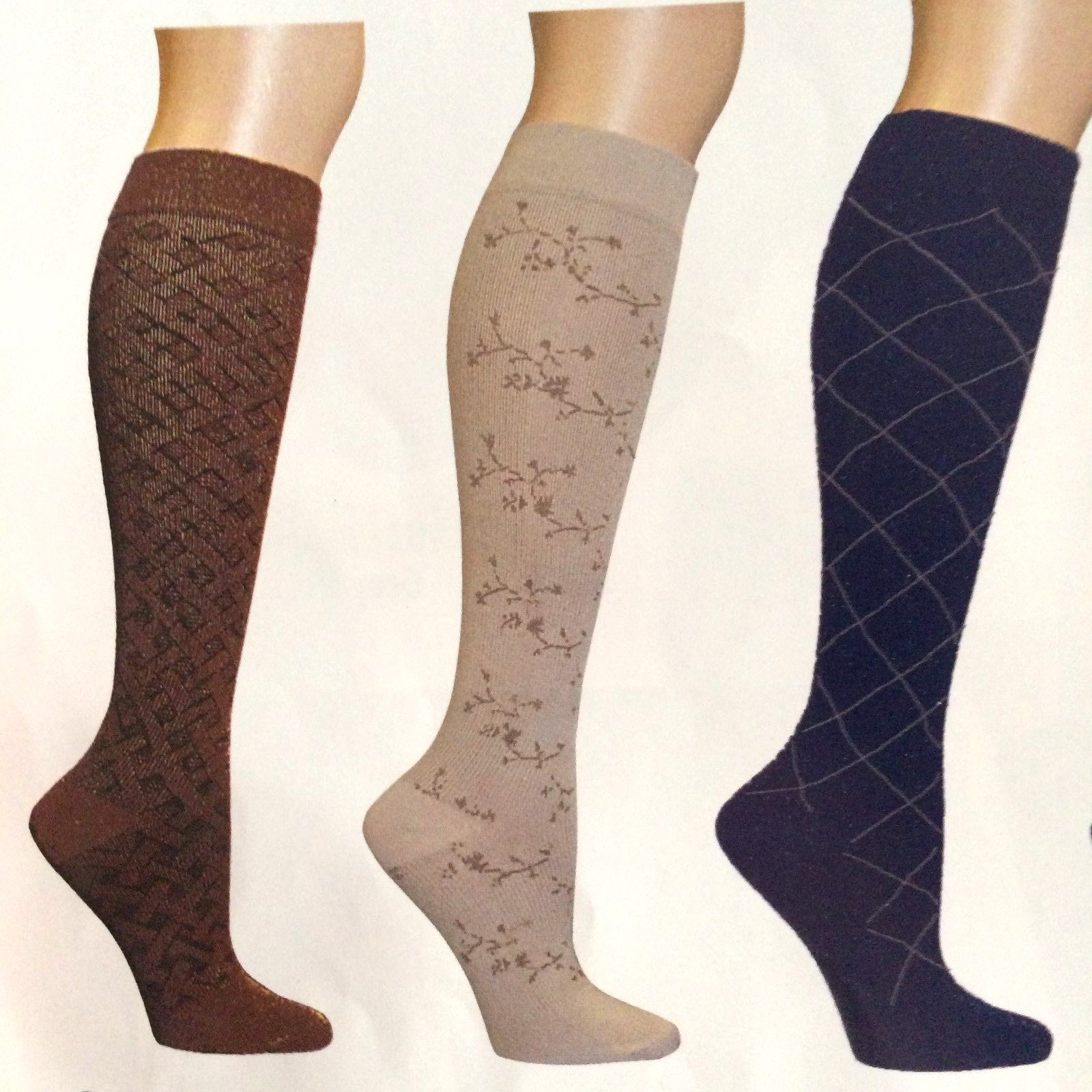 Dr. Motion Mild Compression 8-15 mmHg Knee-Hi Women’s Socks, 2 Pairs