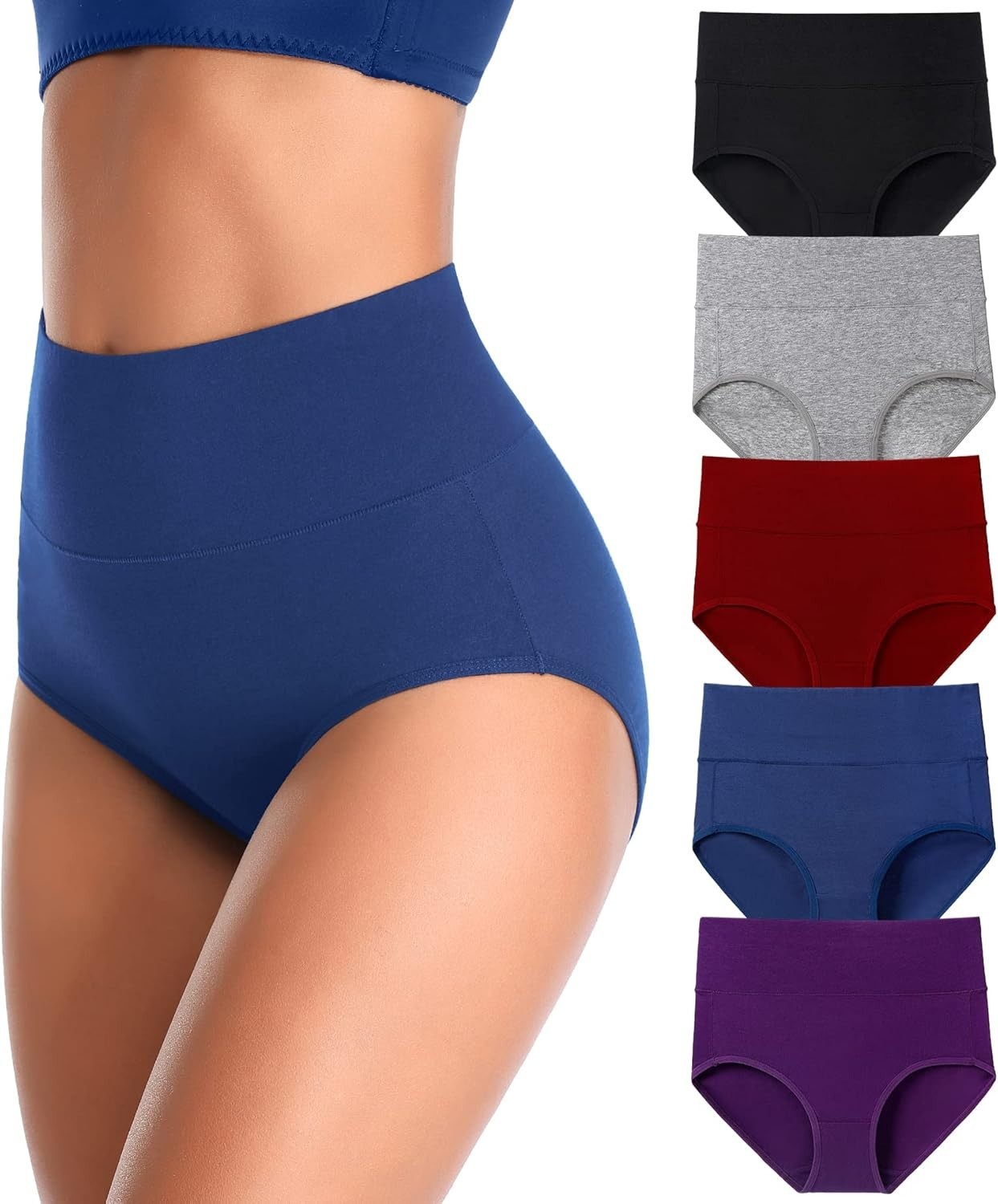 Full Coverage Cotton Briefs 5-Pack for Women – Stylish & Soft Everyday Wear