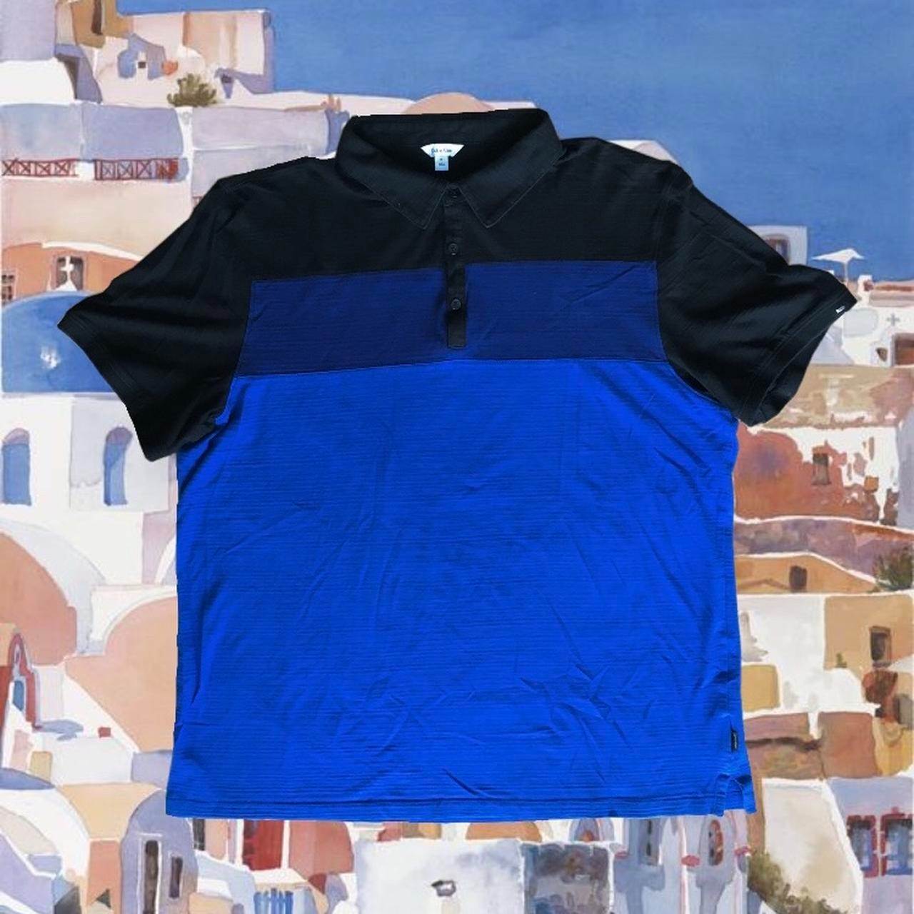 Calvin Klein Colorblock Polo Shirt – XL – Black, Navy, Blue