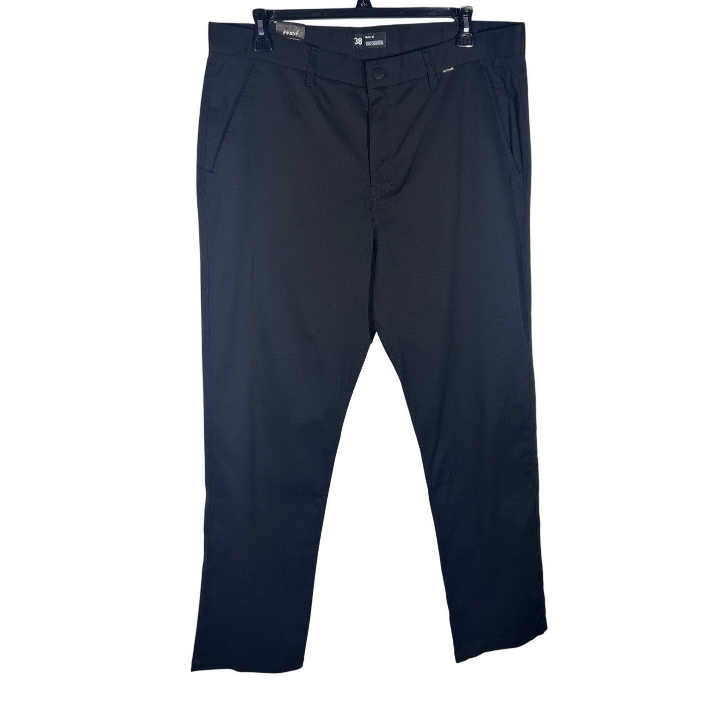 Hurley Worker Slim Fit Pants Mens 38 Black 2-Way Stretch Chino MPT0001170 NEW